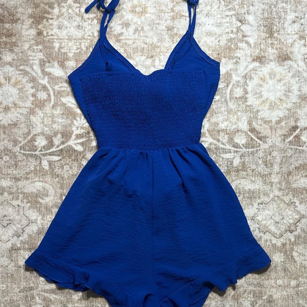 SHEIN Vibrant Blue Kids Romper